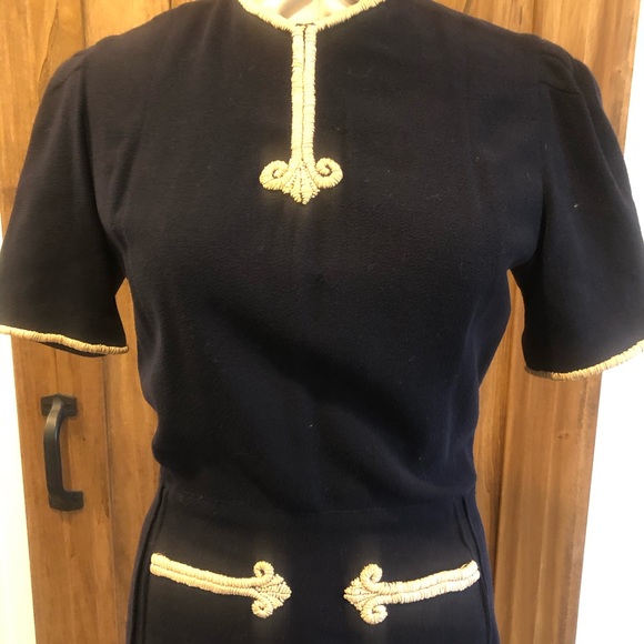 Vintage Dress with Embroidered Detail and Buttons - Picture 2 of 7